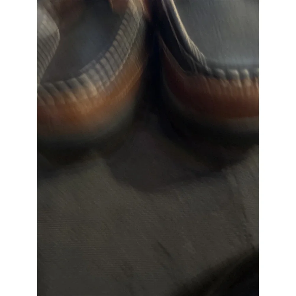 Dr Comfort Mike Casual Boat Shoes  Leather Hook and Loop Black Brown 11.5